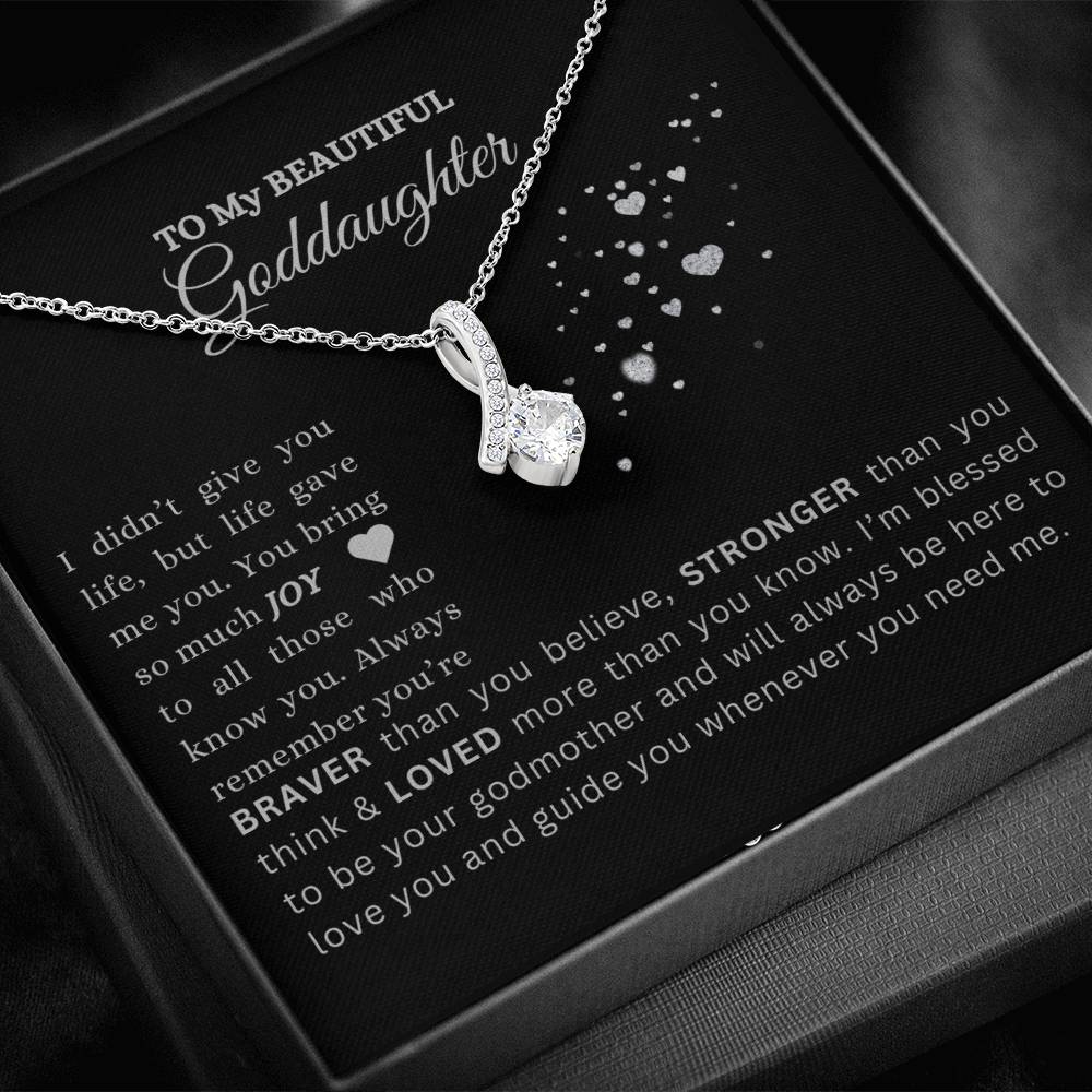 TO MY BEAUTIFUL GODDAUGHTER | Alluring Beauty Necklace | Silver