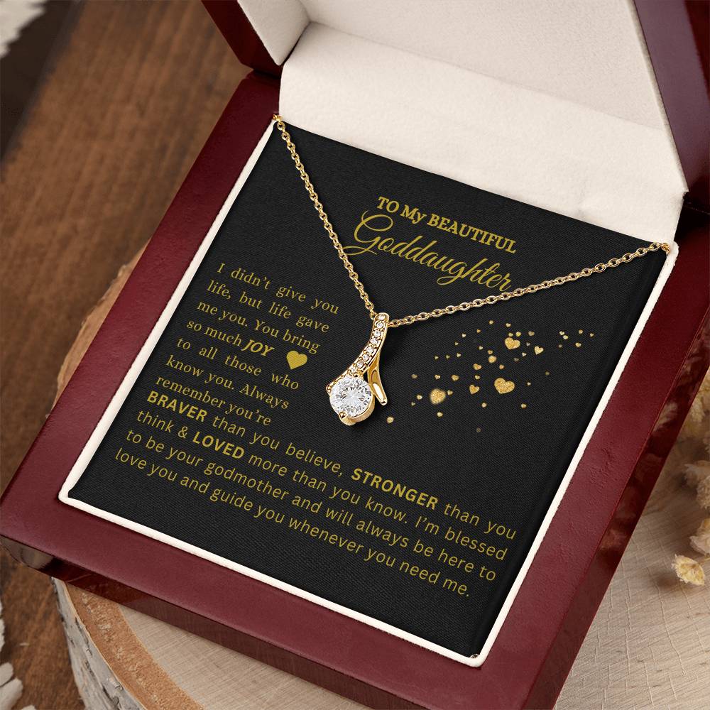 TO MY BEAUTIFUL GODDAUGHTER | Alluring Beauty Necklace | Gold Option