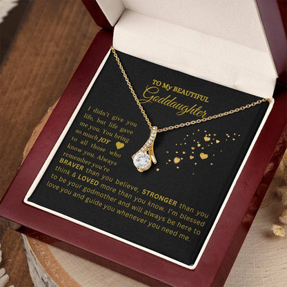 TO MY BEAUTIFUL GODDAUGHTER | Alluring Beauty Necklace | Gold Option