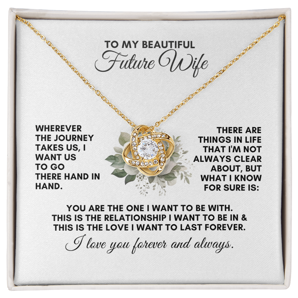 Beautiful Future Wife Love Knot Journey Necklace