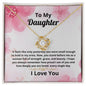 Daughter Love Knot Necklace How Proud I Am of You Cherry Blossom