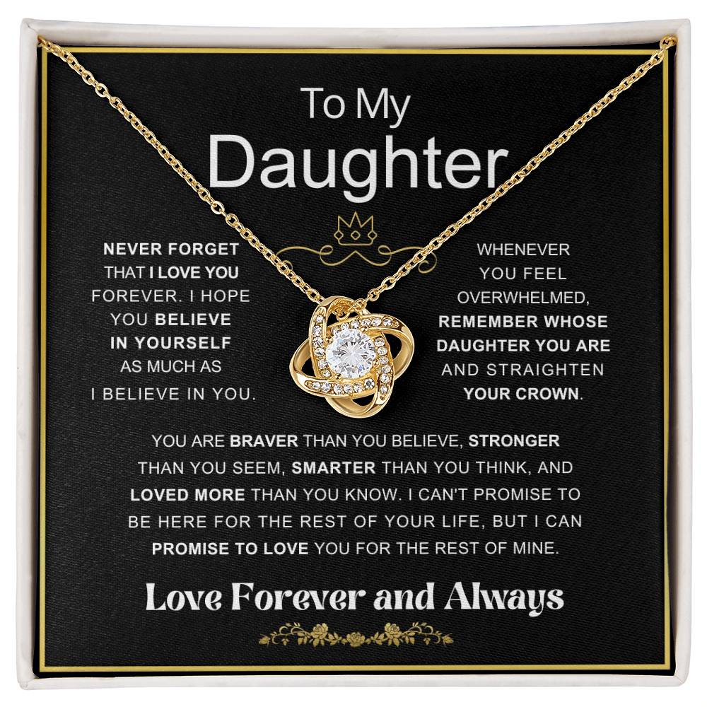 Daughter Crown Love Knot Forever and Always