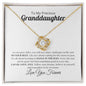 To My Precious Granddaughter Love Knot Dancing in the Rain