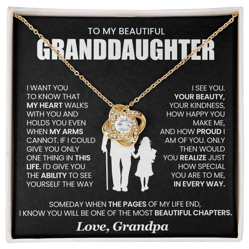 Granddaughter Beautiful Chapter Love Knot Grandpa