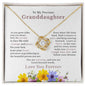 Granddaughter Love Knot Necklace Strength Courage Grace