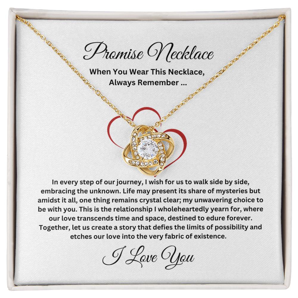 Promise Necklace White | Love knot necklace