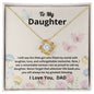 Daughter From Dad Greatest Blessing Love Knot Necklace Butterflies