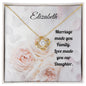 Personalized Love Made You our Daughter Love Knot