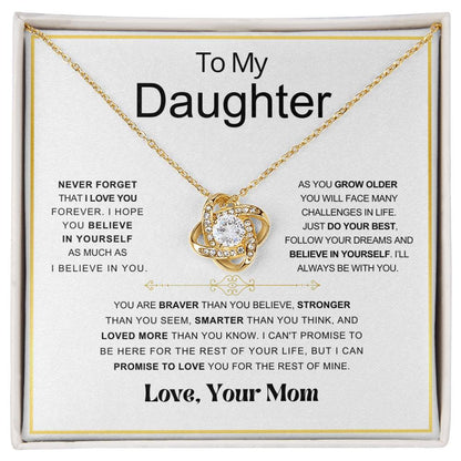 Daughter Braver Love Knot Mom