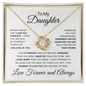 Daughter I Believe In You Love knot Necklace