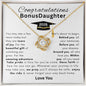 Congratulations Bonus Daughter Graduation 2026 Love Knot Necklace