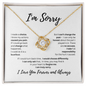 I'm Sorry Love Knot Necklace