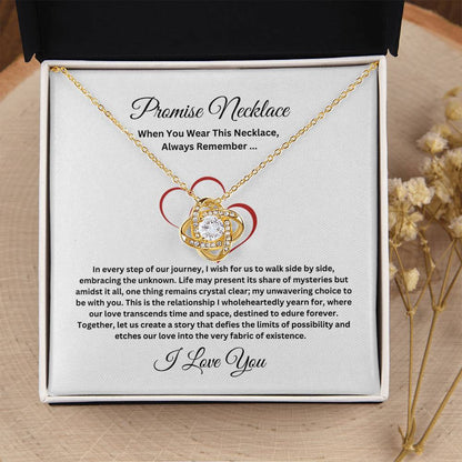 Promise Necklace White | Love knot necklace