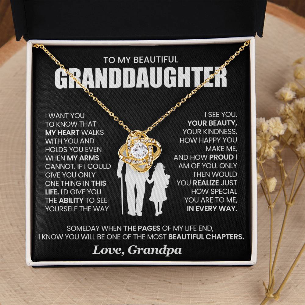 Granddaughter Beautiful Chapter Love Knot Grandpa