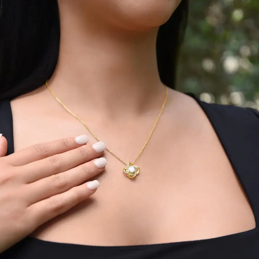 To My Mom Love Knot Necklace You gave me a Home