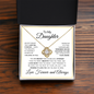 Daughter I Believe In You Love knot Necklace