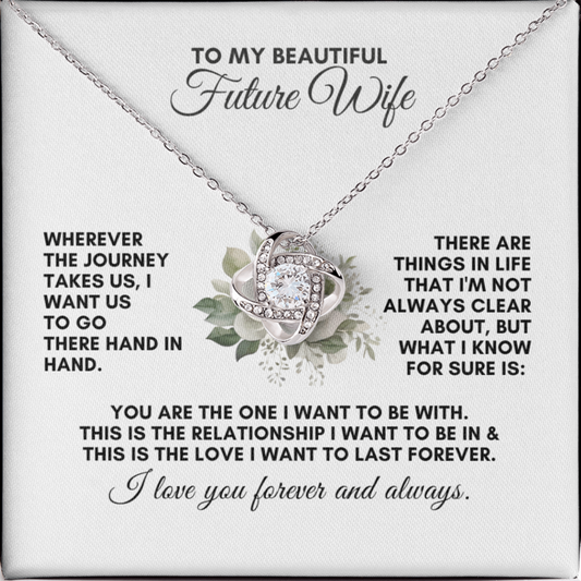 Beautiful Future Wife Love Knot Journey Necklace