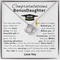Congratulations Bonus Daughter Graduation 2026 Love Knot Necklace