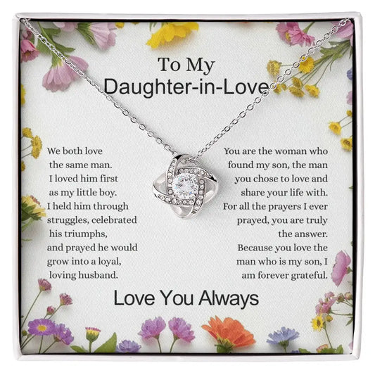 Daughter In Love Wildflower Love Knot Necklace