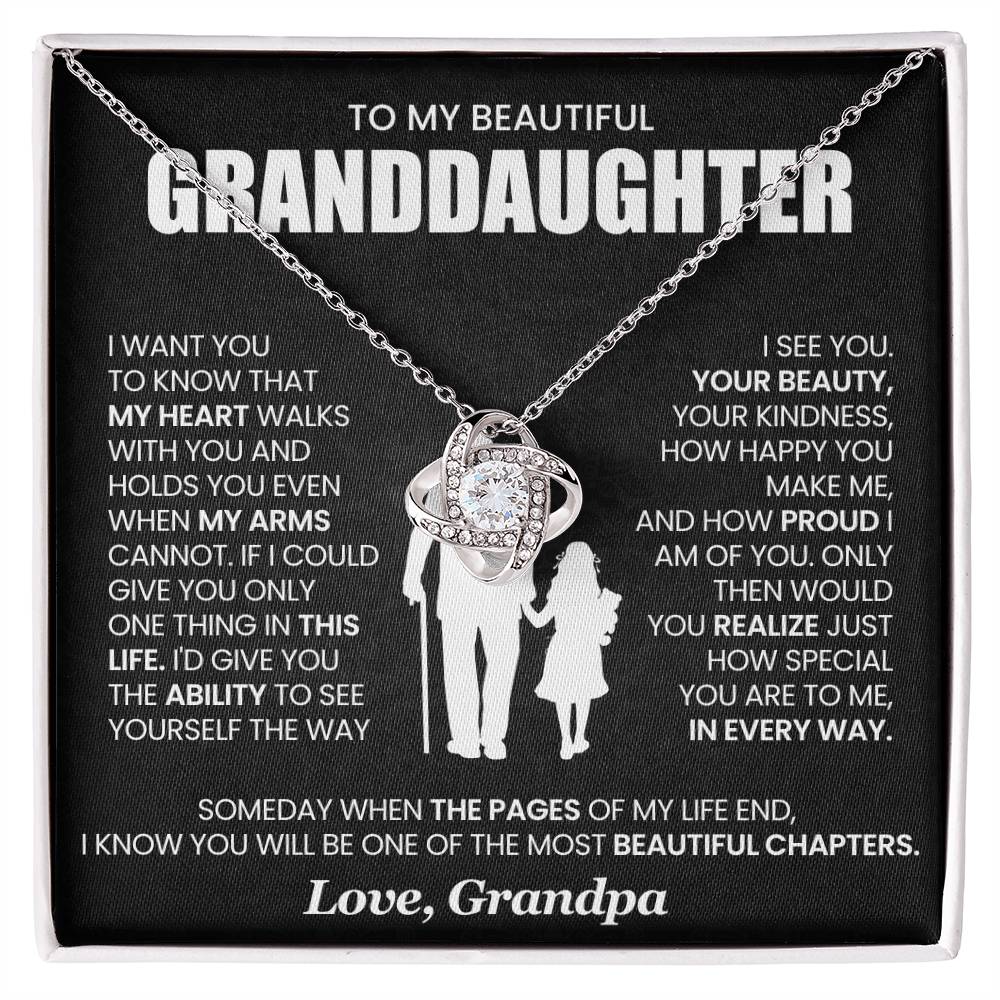 Granddaughter Beautiful Chapter Love Knot Grandpa