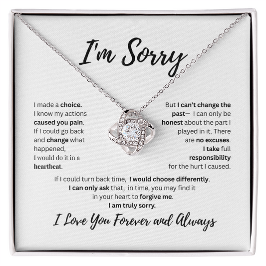 I'm Sorry Love Knot Necklace