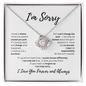 I'm Sorry Love Knot Necklace