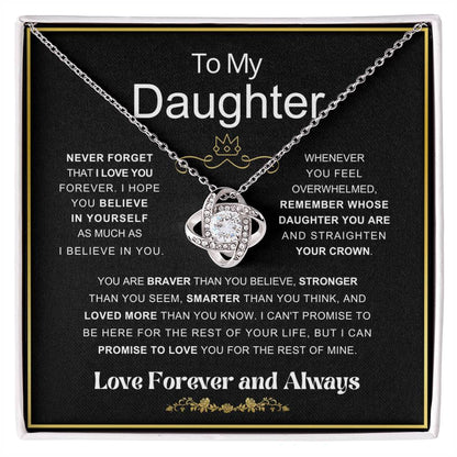 Daughter Crown Love Knot Forever and Always