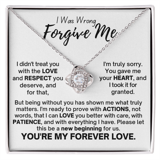 Forgive Me Love Knot Necklace