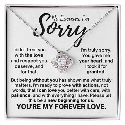 No Excuses Love Knot Necklace