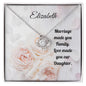 Personalized Love Made You our Daughter Love Knot