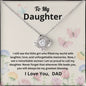 Daughter From Dad Greatest Blessing Love Knot Necklace Butterflies