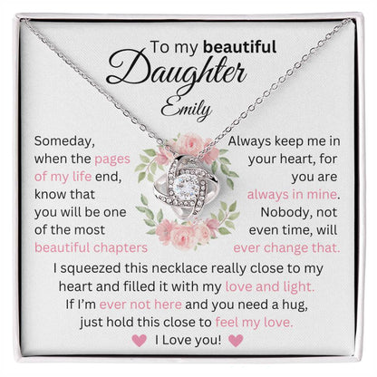 To My Beautiful Daughter | Love knot | White Personalized