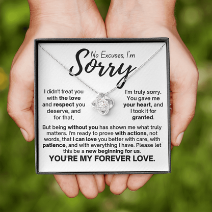 No Excuses Love Knot Necklace