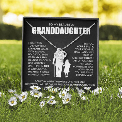 Granddaughter Beautiful Chapter Love Knot Grandpa
