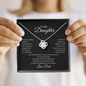 Daughter from Dad Love Knot Necklace- I Will Stand Beside You
