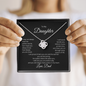 Daughter From Dad Love Knot Necklace-I Believe In You