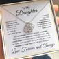 Daughter I Believe In You Love knot Necklace