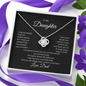 Daughter From Dad Love Knot Necklace-I Believe In You