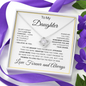Daughter I Believe In You Love knot Necklace