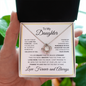 Daughter I Believe In You Love knot Necklace