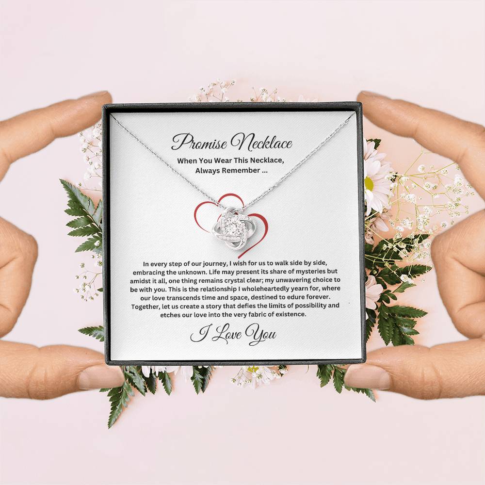 Promise Necklace White | Love knot necklace