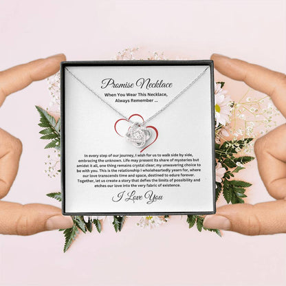 Promise Necklace White | Love knot necklace