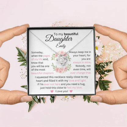 To My Beautiful Daughter | Love knot | White Personalized