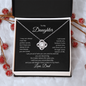 Daughter From Dad Love Knot Necklace-I Believe In You