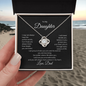 Daughter From Dad Love Knot Necklace-I Believe In You