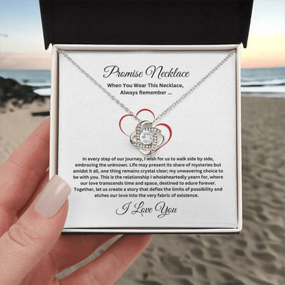Promise Necklace White | Love knot necklace