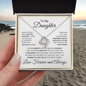 Daughter I Believe In You Love knot Necklace