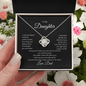 Daughter From Dad Love Knot Necklace-I Believe In You