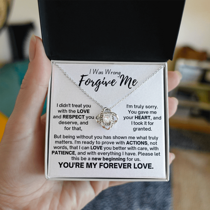 Forgive Me Love Knot Necklace