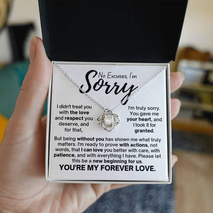 No Excuses Love Knot Necklace